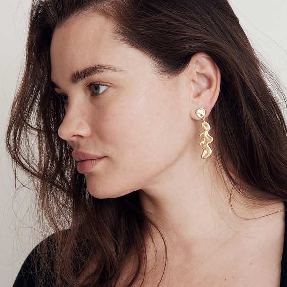 NWT Madewell Squiggle Drop Earrings - Picture 2 of 3